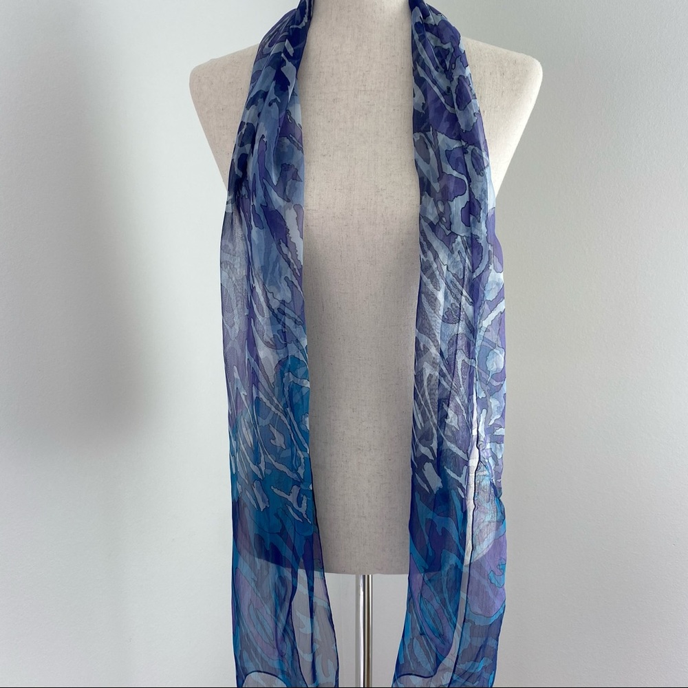 Beautiful multi color lavender and blue scarf